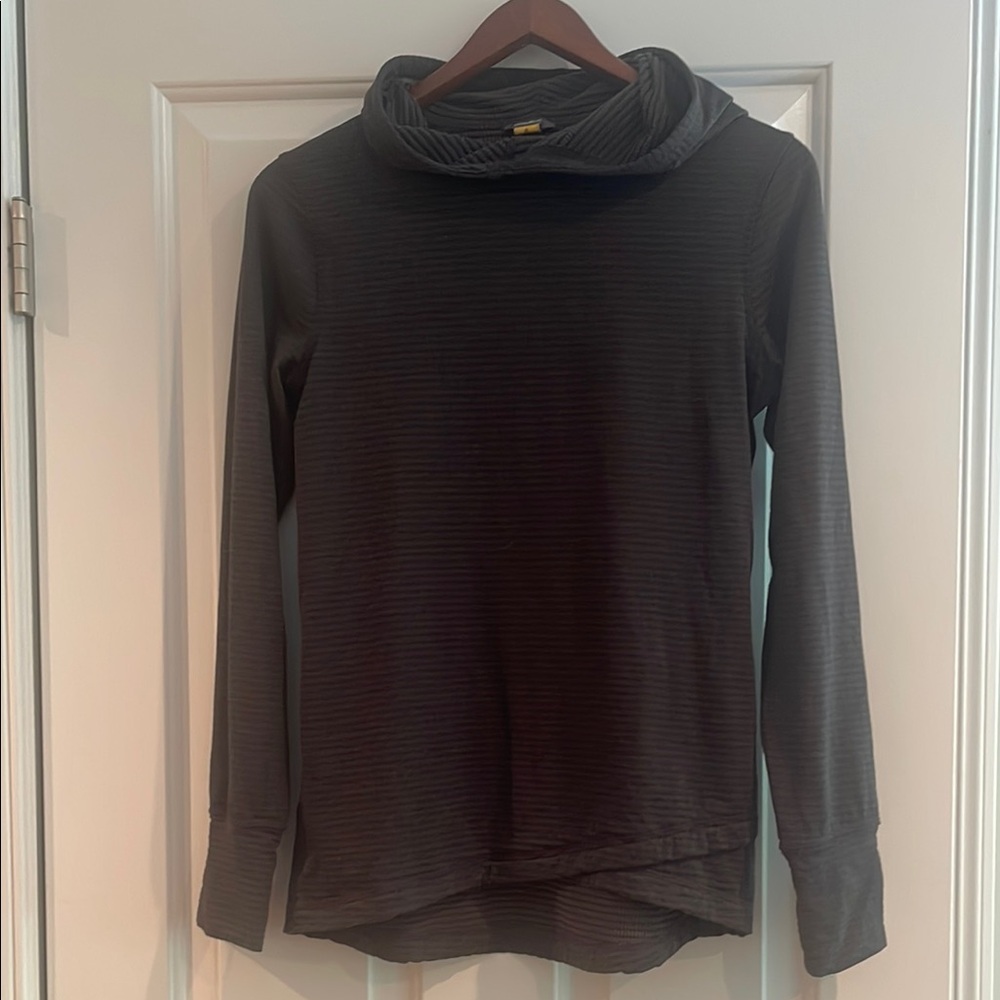 Eddie Bauer Black Cowl Neck Sweater Long Sleeve Knit
